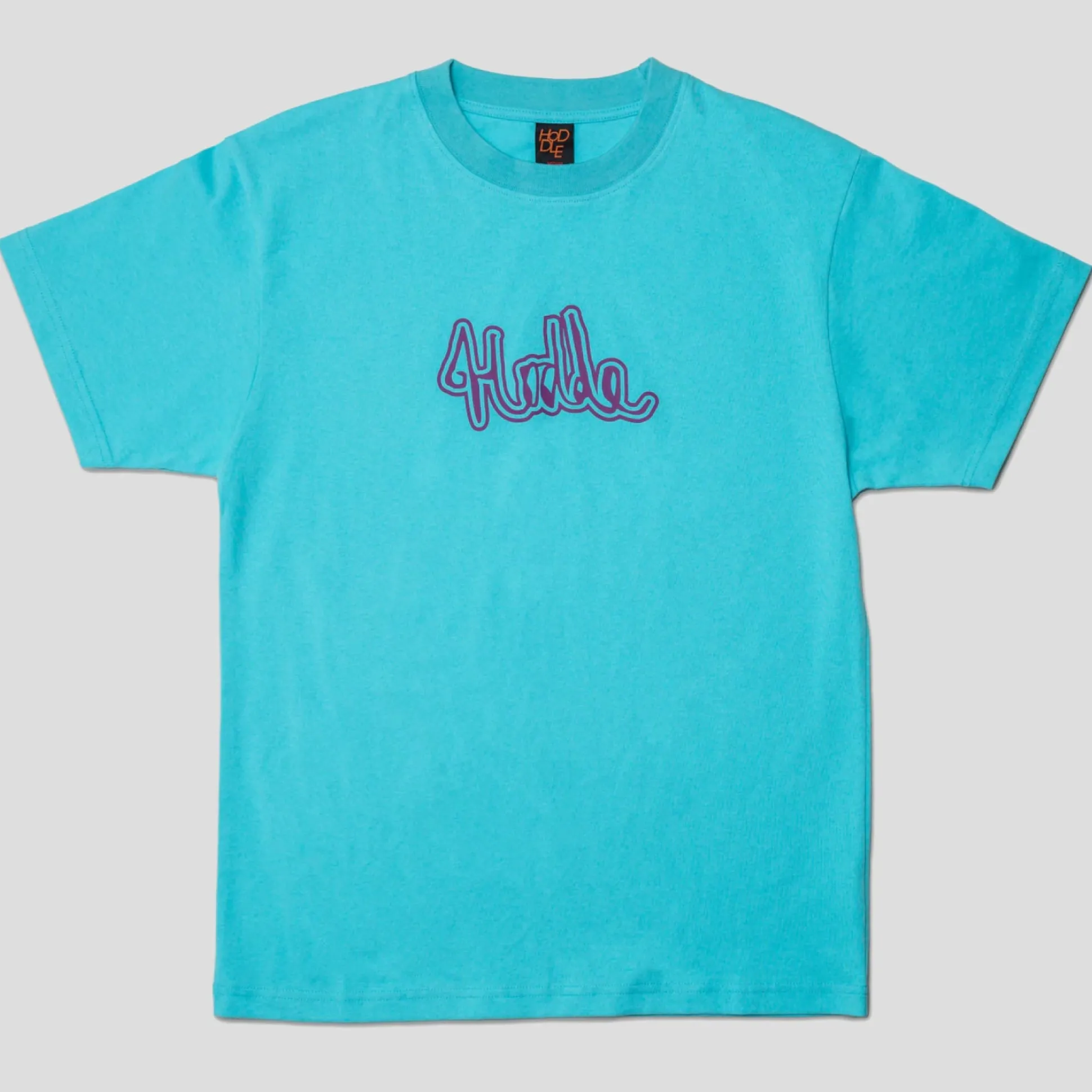HODDLE "LOOPY LOGO" TEE BABY BLUE
