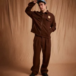 Pass~Port Emblematic Wool Zip Jacket - Brown