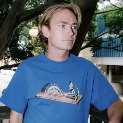 Pass~Port Keep Running Tee - Washed Royal Blue