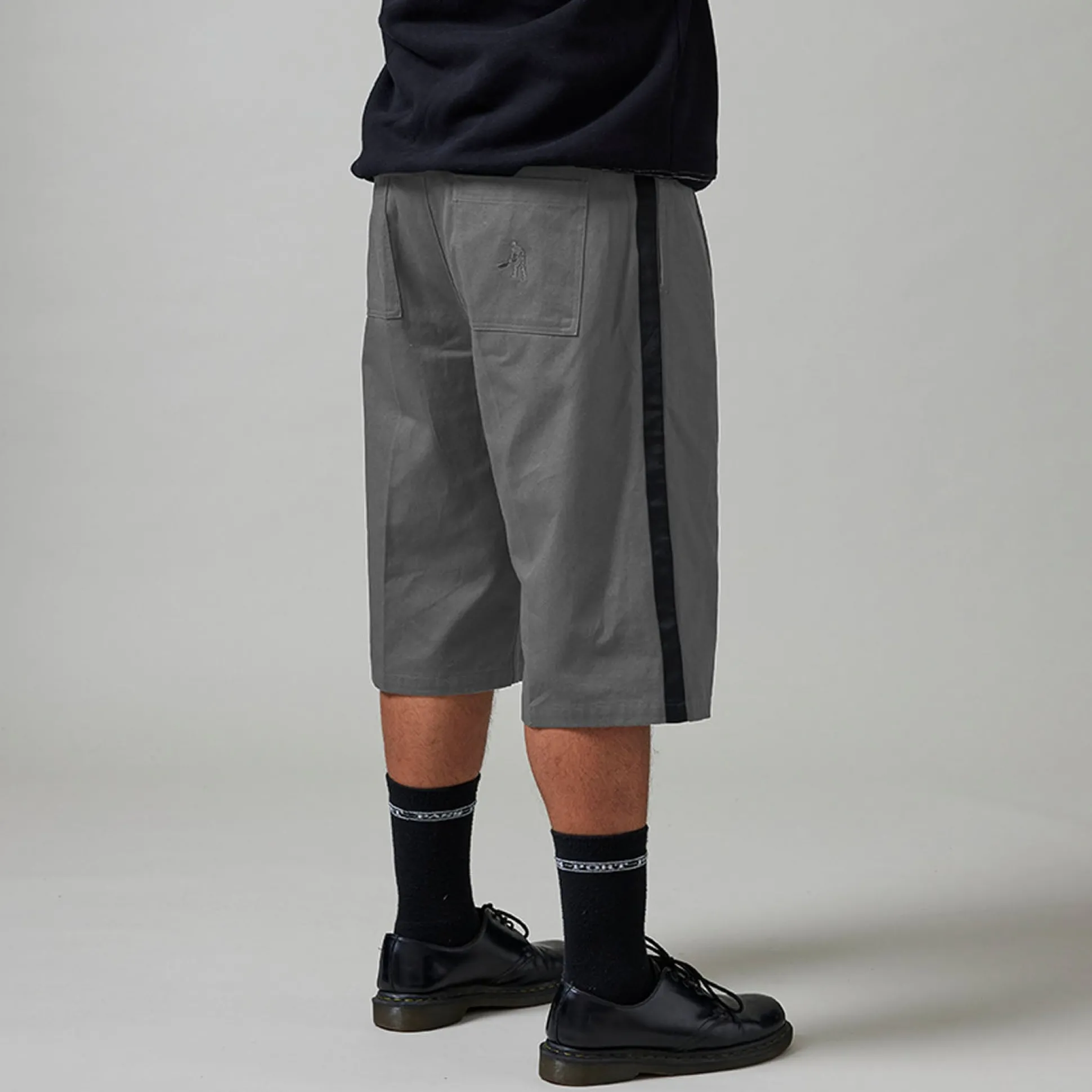 Pass~Port Leagues Club Striped Short - Grey / Black