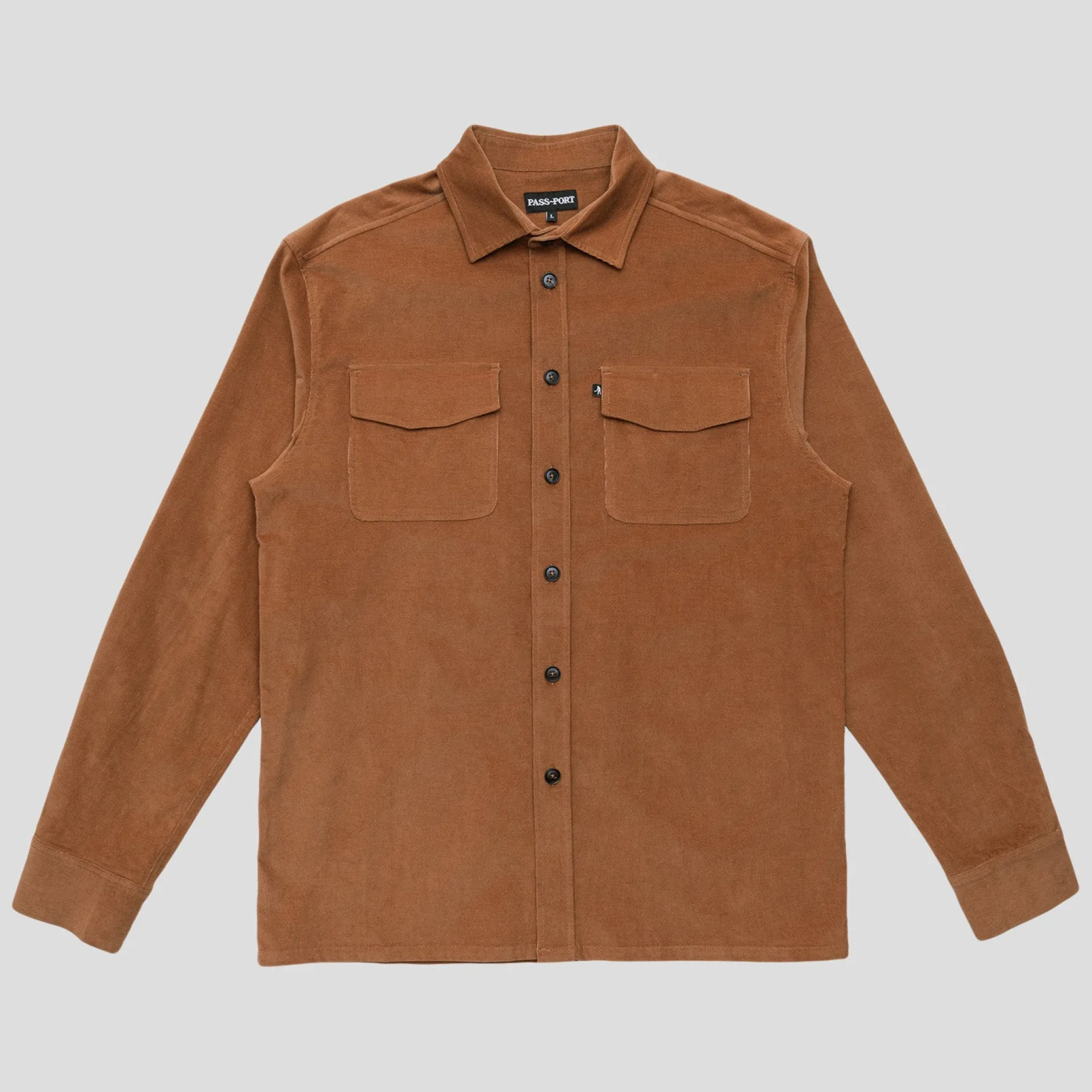 Pass~Port Micro Cord Workers Shirt - Caramel