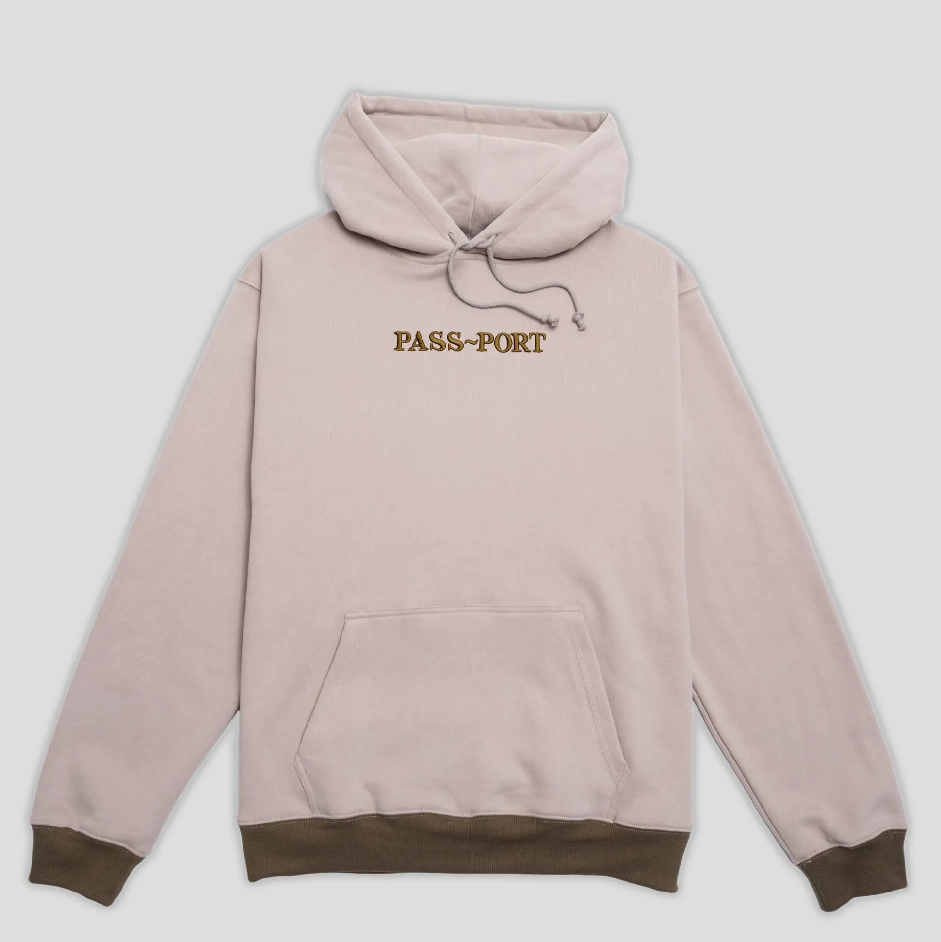 Pass~Port Official Contrast Organic Hoodie - Khaki