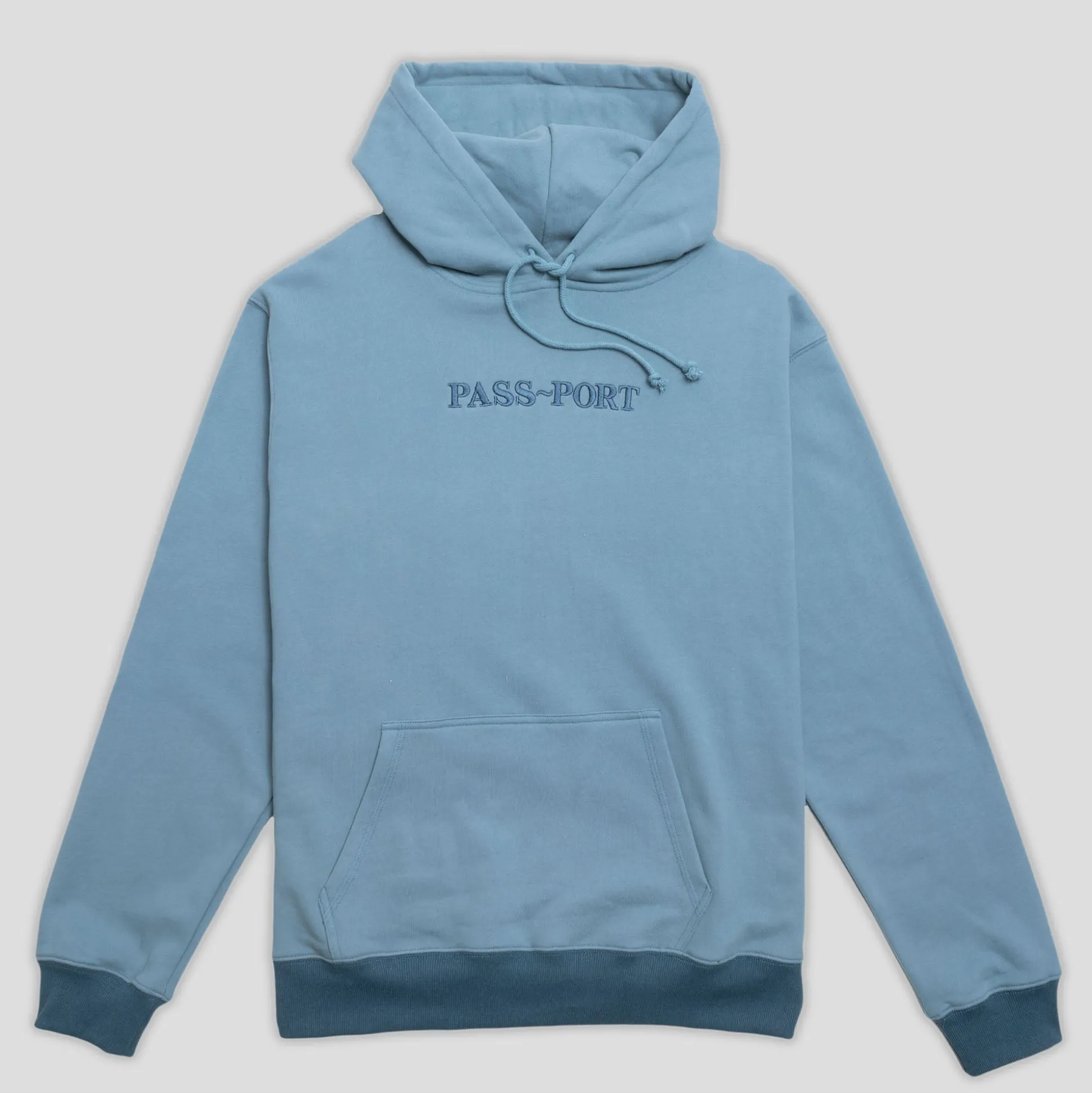 Pass~Port Official Contrast Organic Hoodie - Baltic Blue