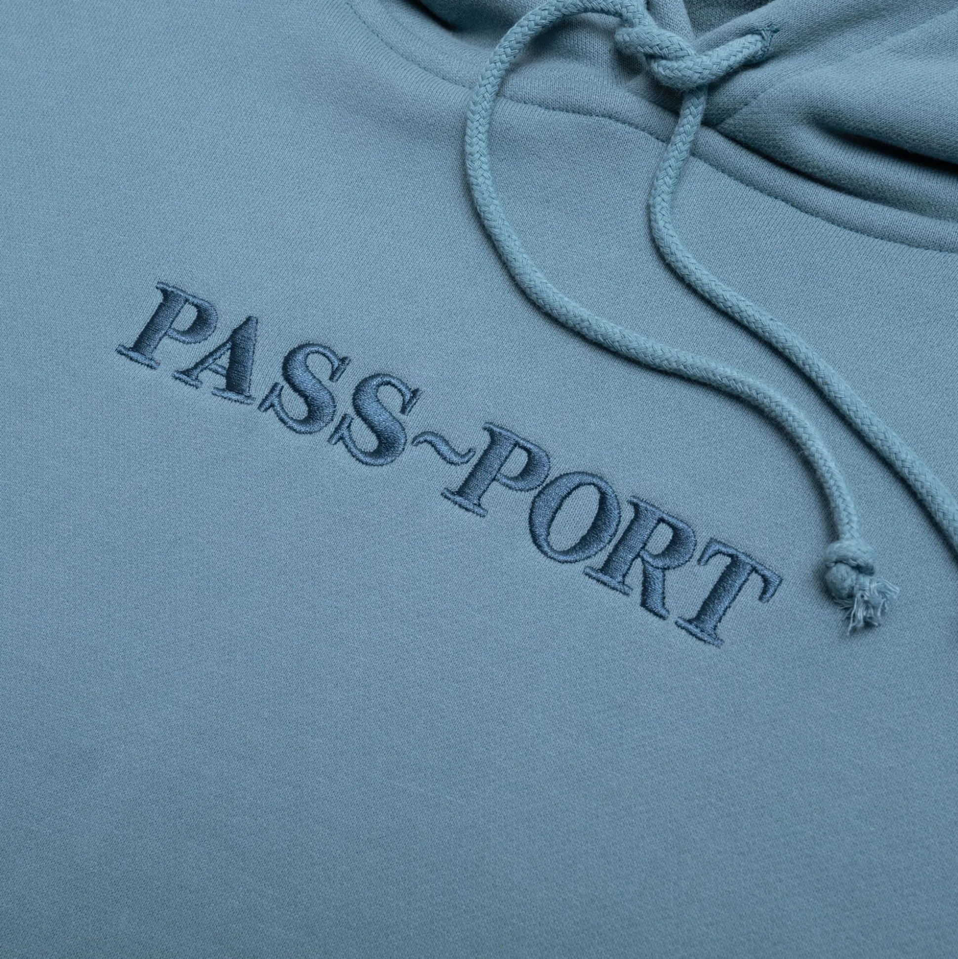 Pass~Port Official Contrast Organic Hoodie - Baltic Blue
