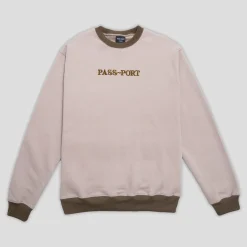 Pass~Port Official Contrast Organic Sweater - Khaki