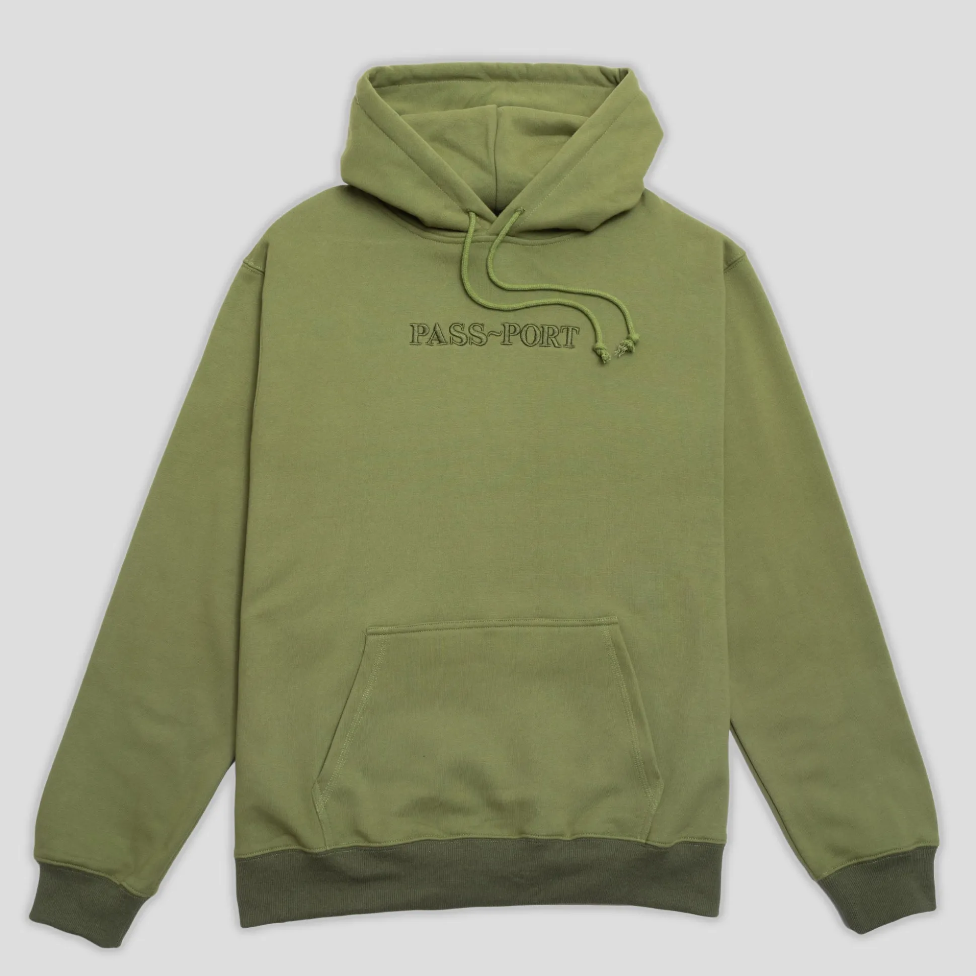 Pass~Port Official Contrast Organic Hoodie - Olive