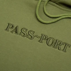 Pass~Port Official Contrast Organic Hoodie - Olive
