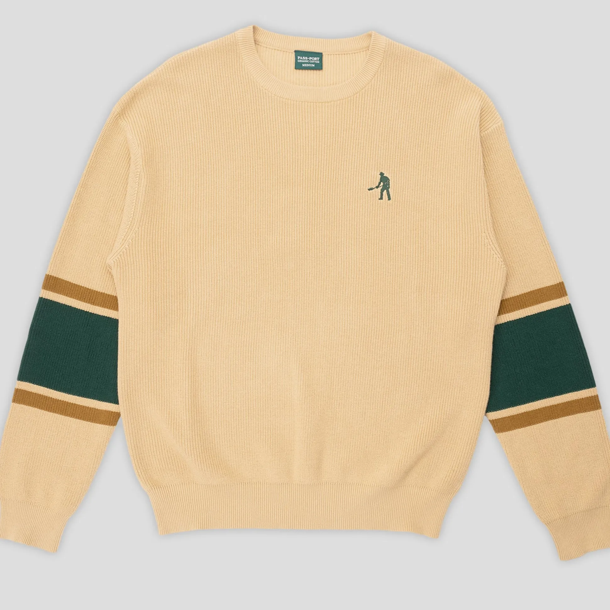 Pass~Port Organic Cotton Stripe Knit Sweater - Cream
