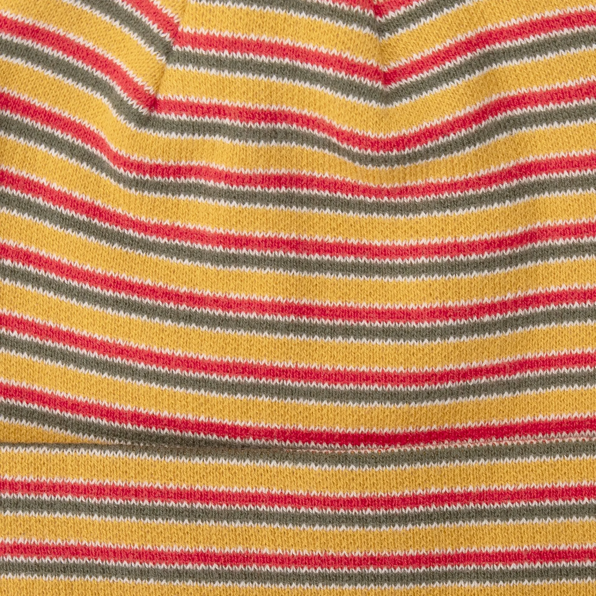 Pass~Port Organic Cotton Stripe Knit Beanie - Mustard Multi