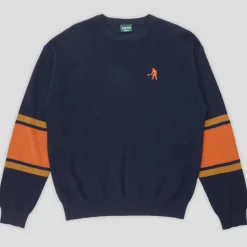 Pass~Port Organic Cotton Stripe Knit Sweater - Navy