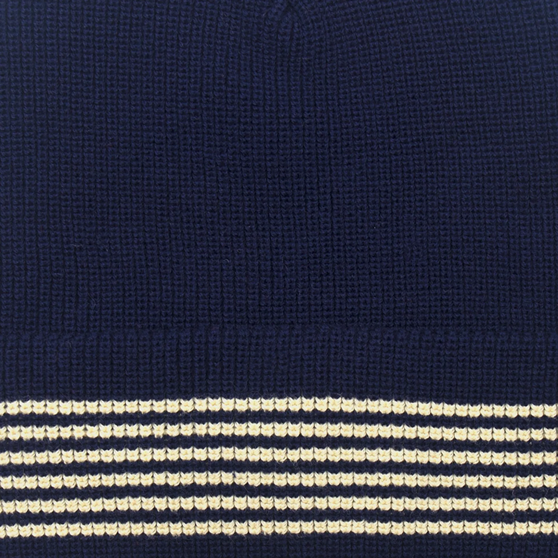 Pass~Port Organic Cotton Stripe Knit Beanie - Navy / Cream