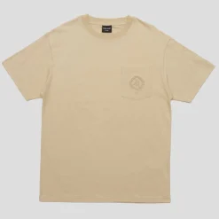 Pass~Port Organic Embroidery Pocket Tee - Sand