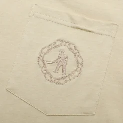 Pass~Port Organic Embroidery Pocket Tee - Sand