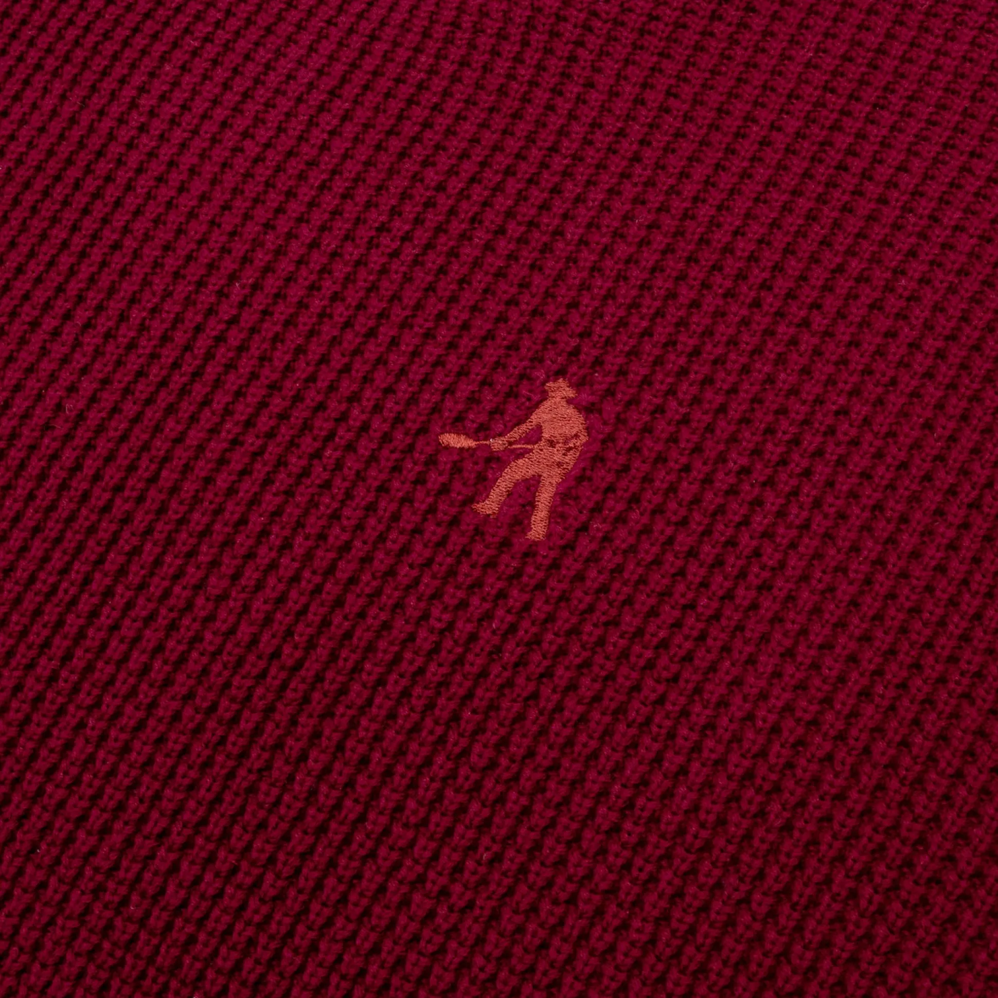 Pass~Port Organic Waffle Knit Sweater - Maroon