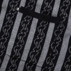 Pass~Port Pattoned Knit Polo - Black