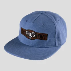 Pass~Port Ram Heavy Canvas Workers Cap - Steel Blue