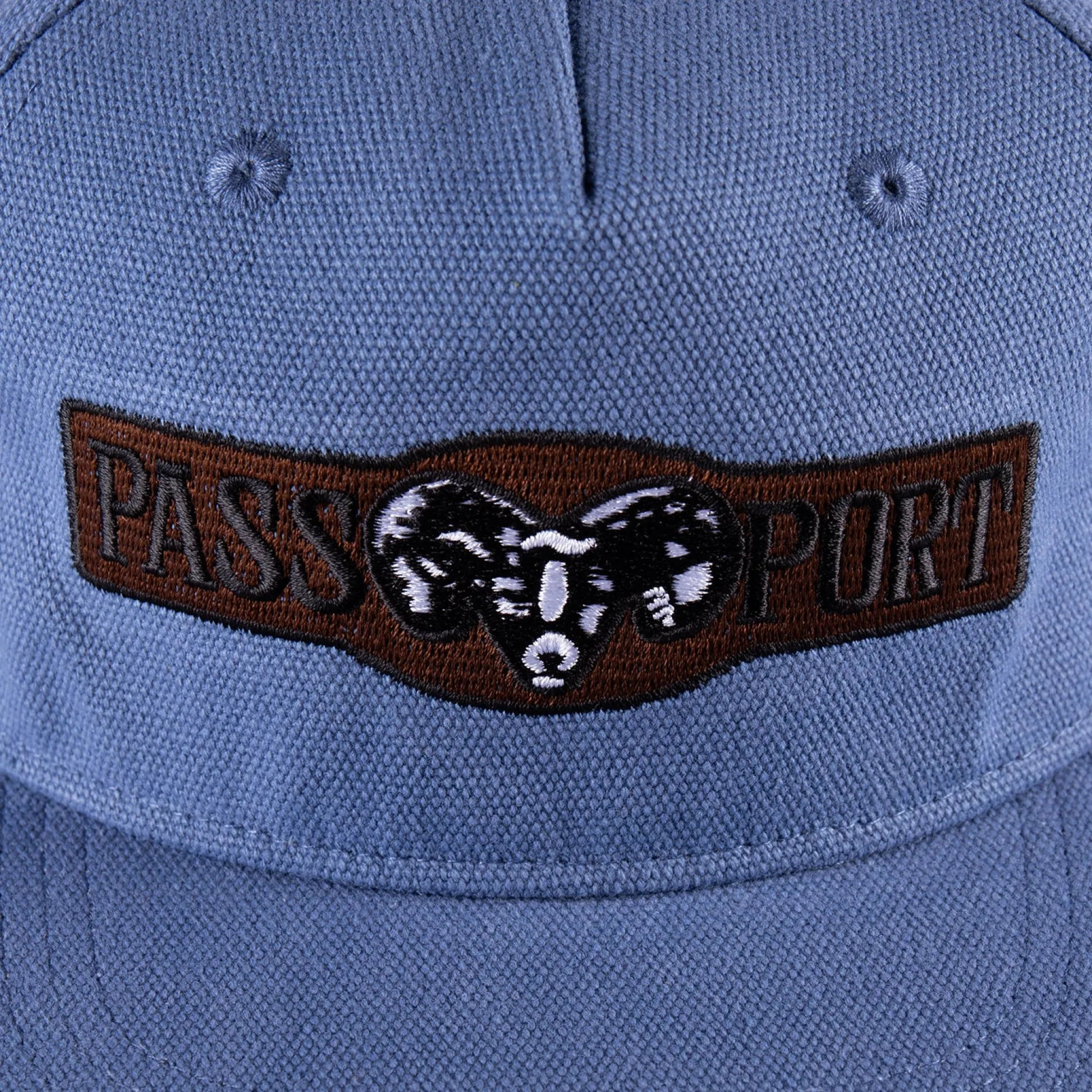 Pass~Port Ram Heavy Canvas Workers Cap - Steel Blue