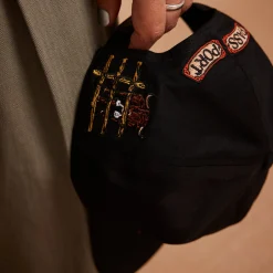 Pass~Port Red Flag Workers Cap - Black