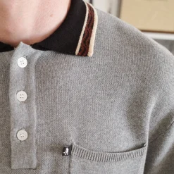 Pass~Port Sunspot Organic Knit Polo - Grey
