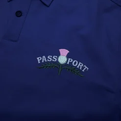 Pass~Port Thistle Embroidery AG Shirt Long Sleeve - Navy