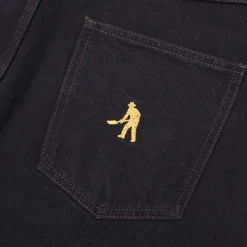 Pass~Port Workers Club Denim Jean - Washed Black / Brown Stitch