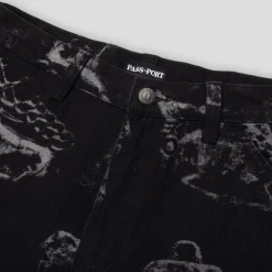Pass~Port Workers Club Denim Short - Laser Etched Trinkets Black